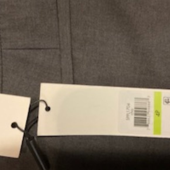 NWT Calvin Klein Classic Fit Heather Gray Trouser Leg Suit Pants Size 4P Petite - Picture 4 of 5